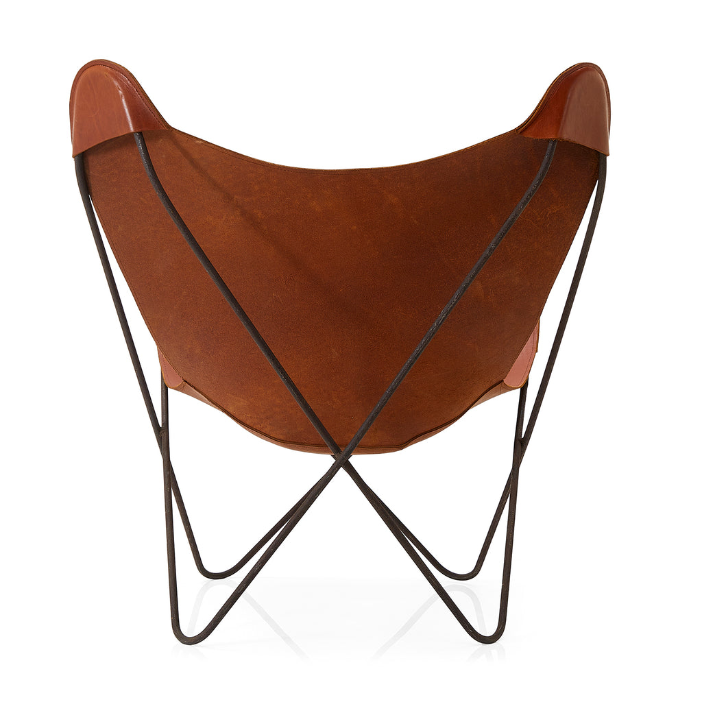 Butterfly Chair - Medium Brown Leather