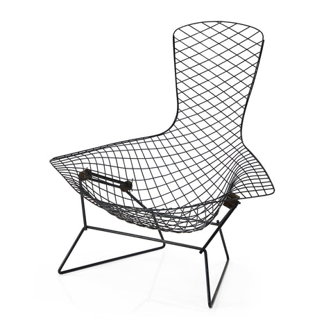 Black Wire Bertoia Scoop Seat Chair