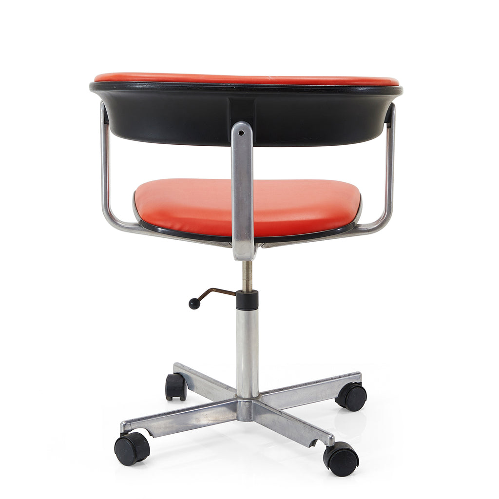 Red & Black Vinyl Office Chair
