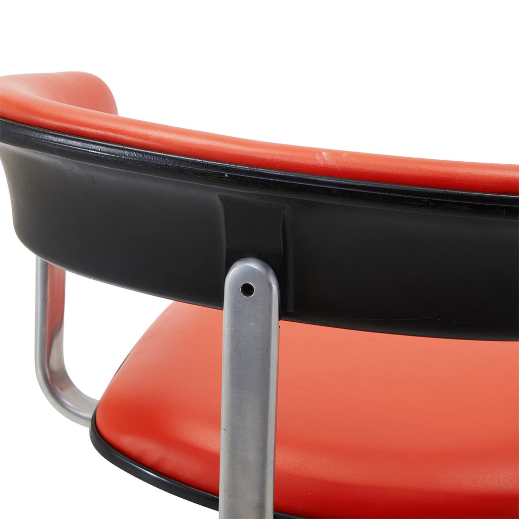 Red & Black Vinyl Office Chair