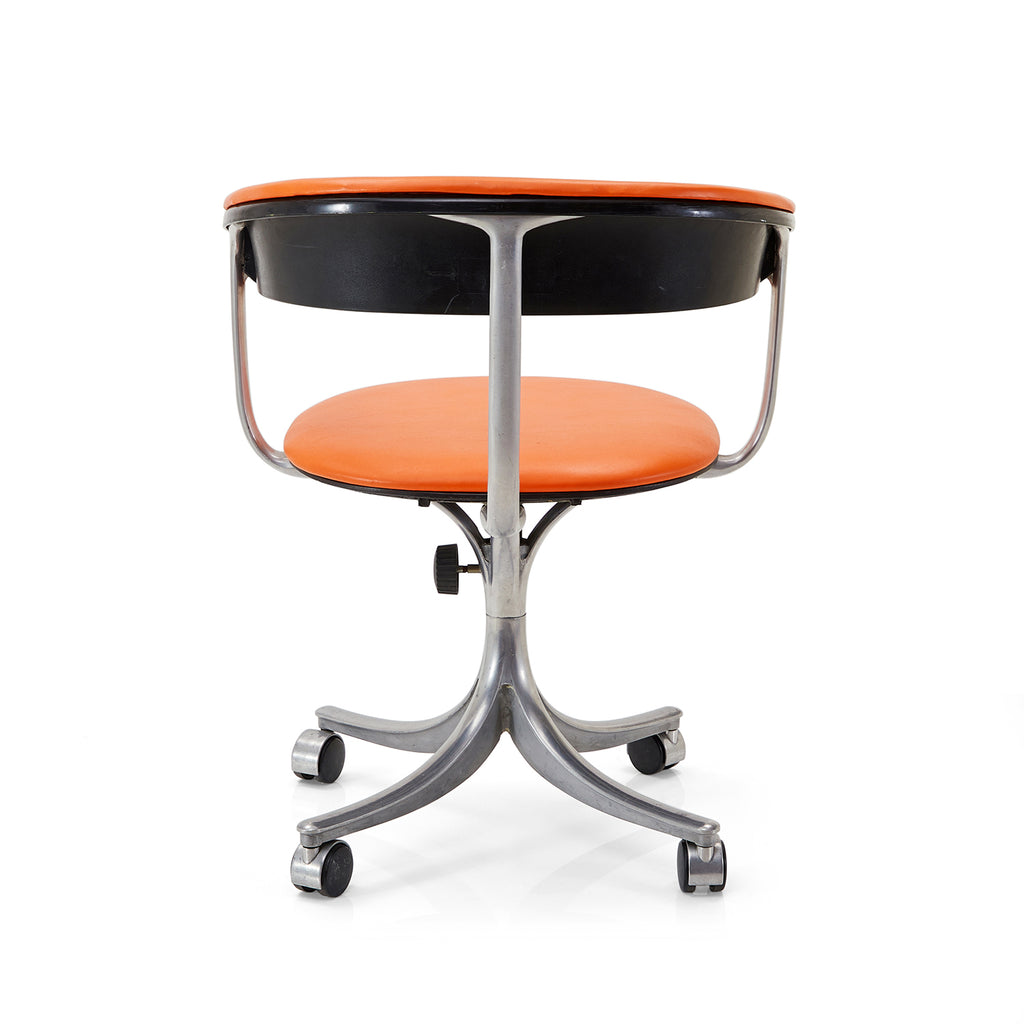 Orange & Black Modern Vinyl Office Chair