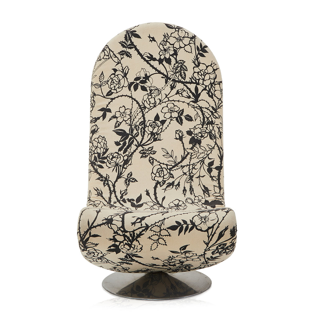 Black & White Floral S-Chair