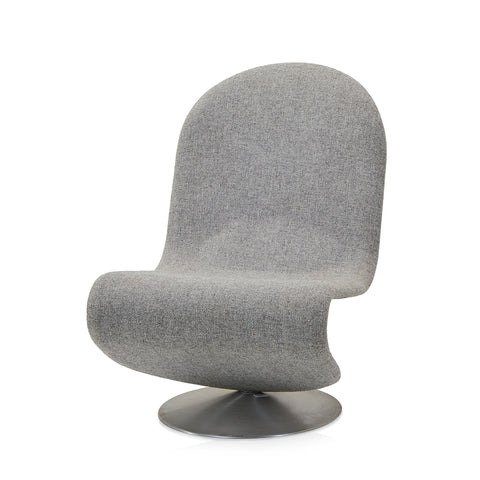 Grey Wave Shape Lounge Chair