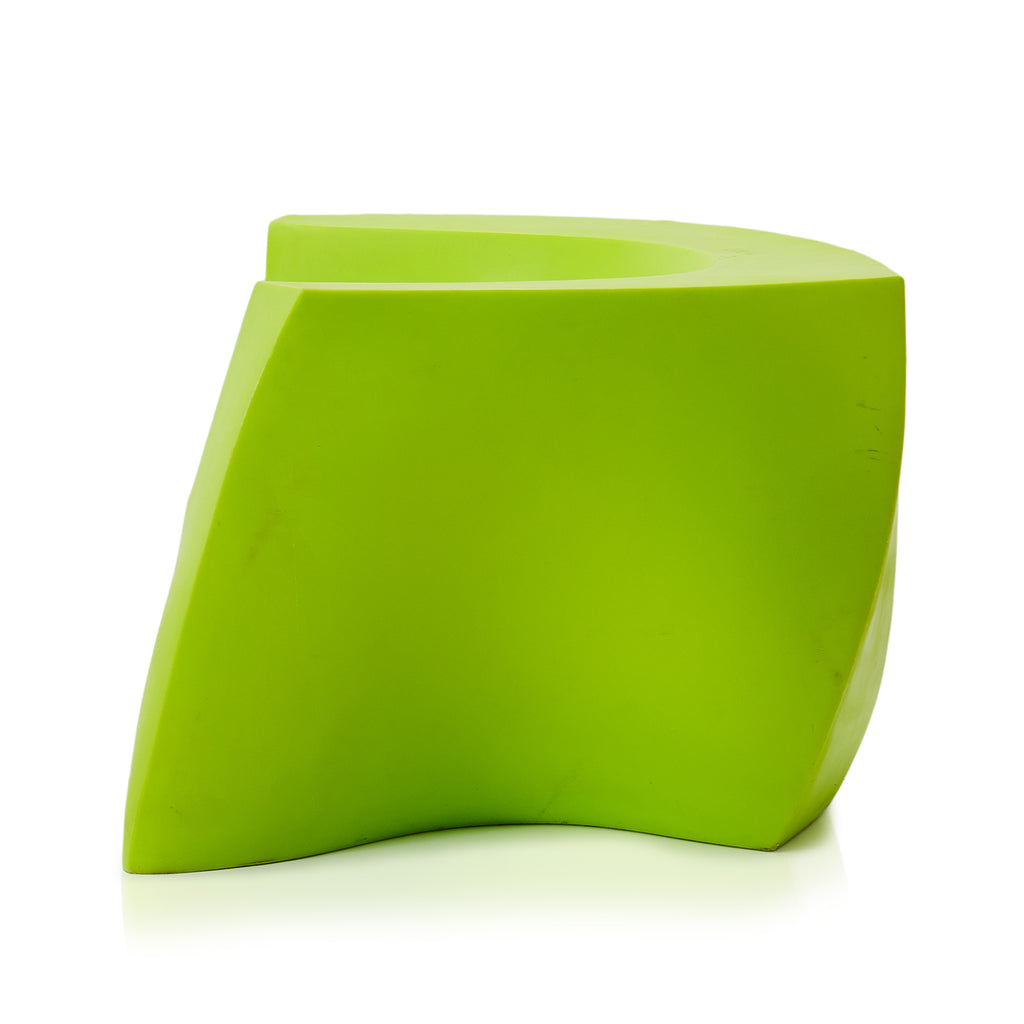Green Plastic Modern Asymmetrical Lounge Chair