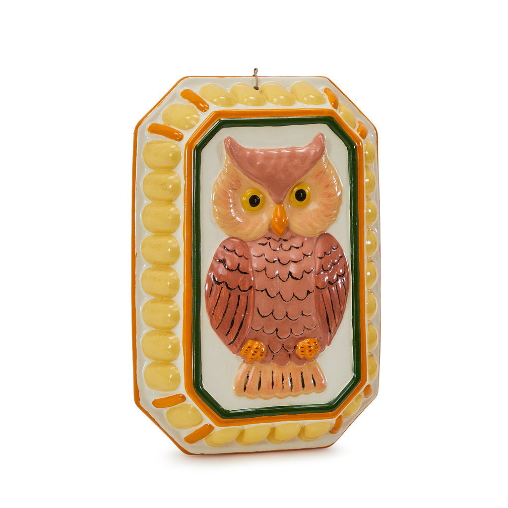 Multi Porcelain Owl Wall Hanging (A+D)