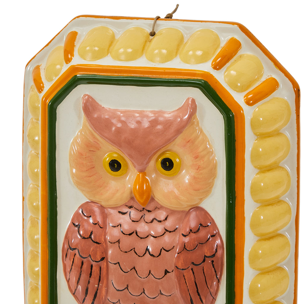Multi Porcelain Owl Wall Hanging (A+D)