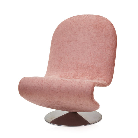 Pink Wave Shape Lounge Chair