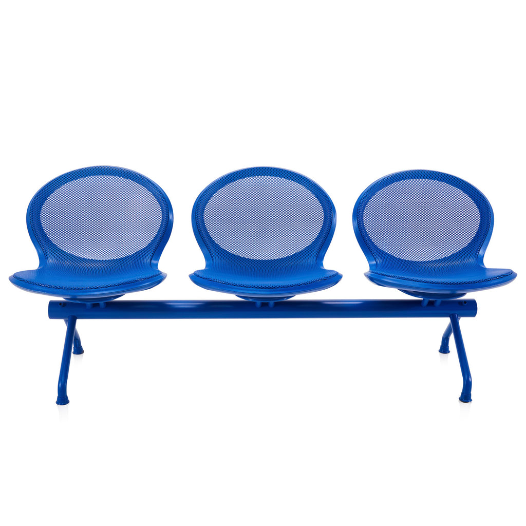 Blue Three Seat Tandem Seating Bench