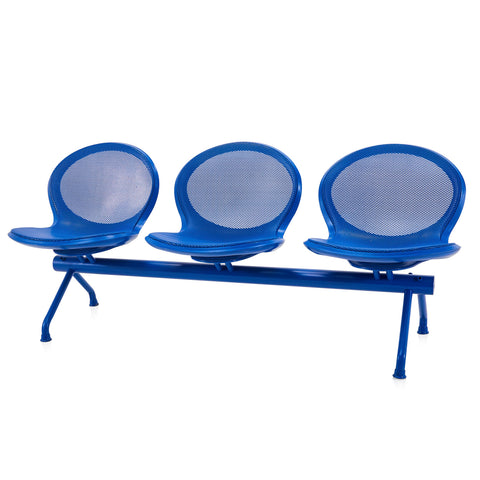 Blue Three Seat Tandem Seating Bench