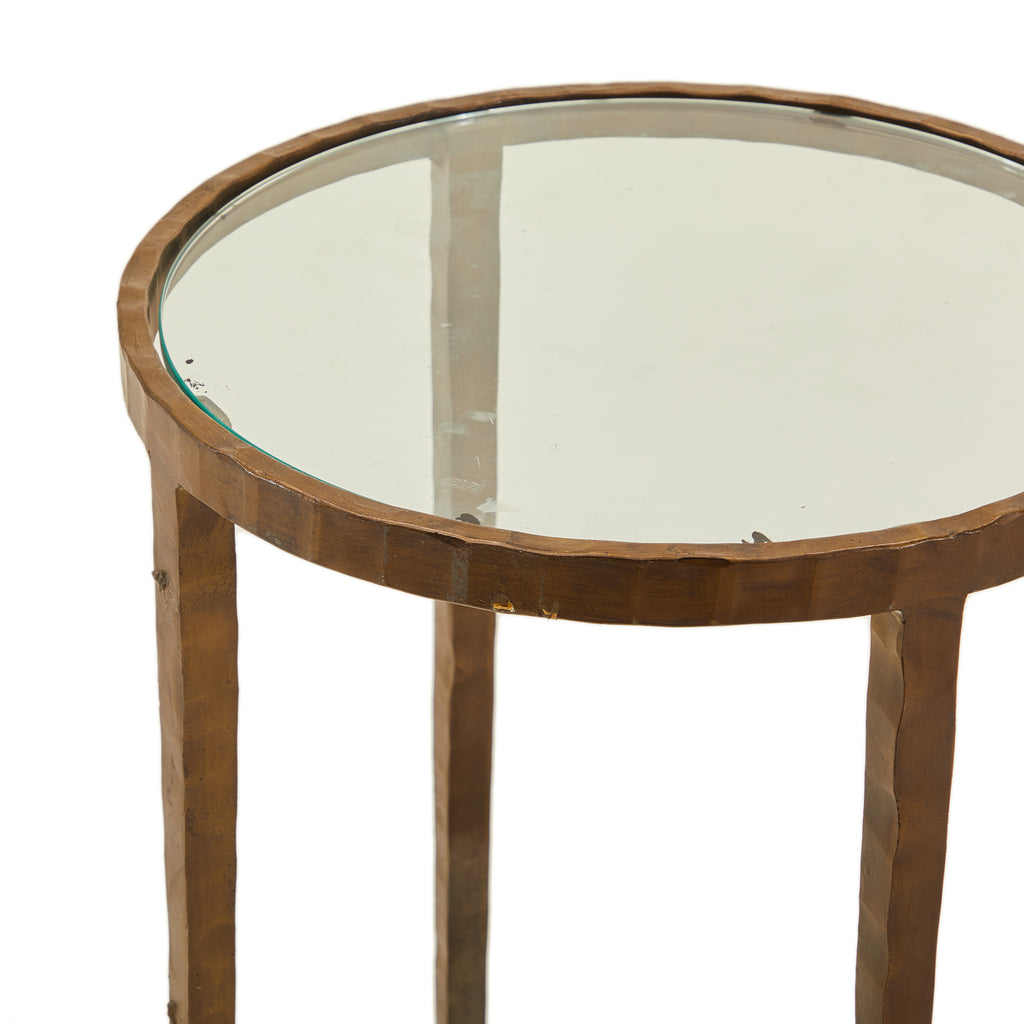 Bronze & Glass Circle End Table