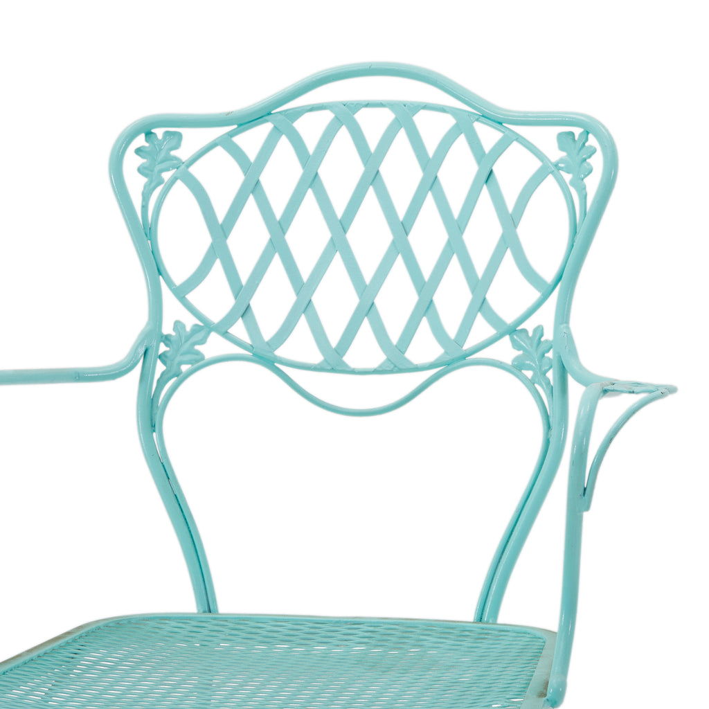 Aqua Metal Outdoor Dining Chair