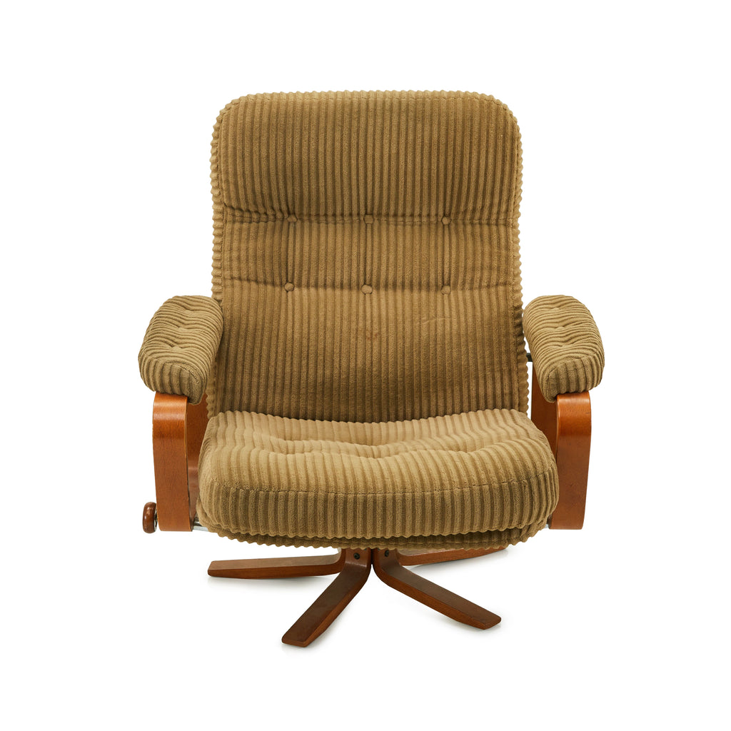 Green Olive Corduroy Lounge Chair