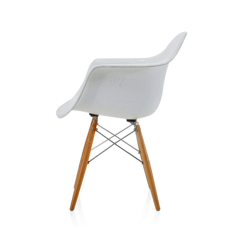 Arm Shell Chair with Wood Dowel Base