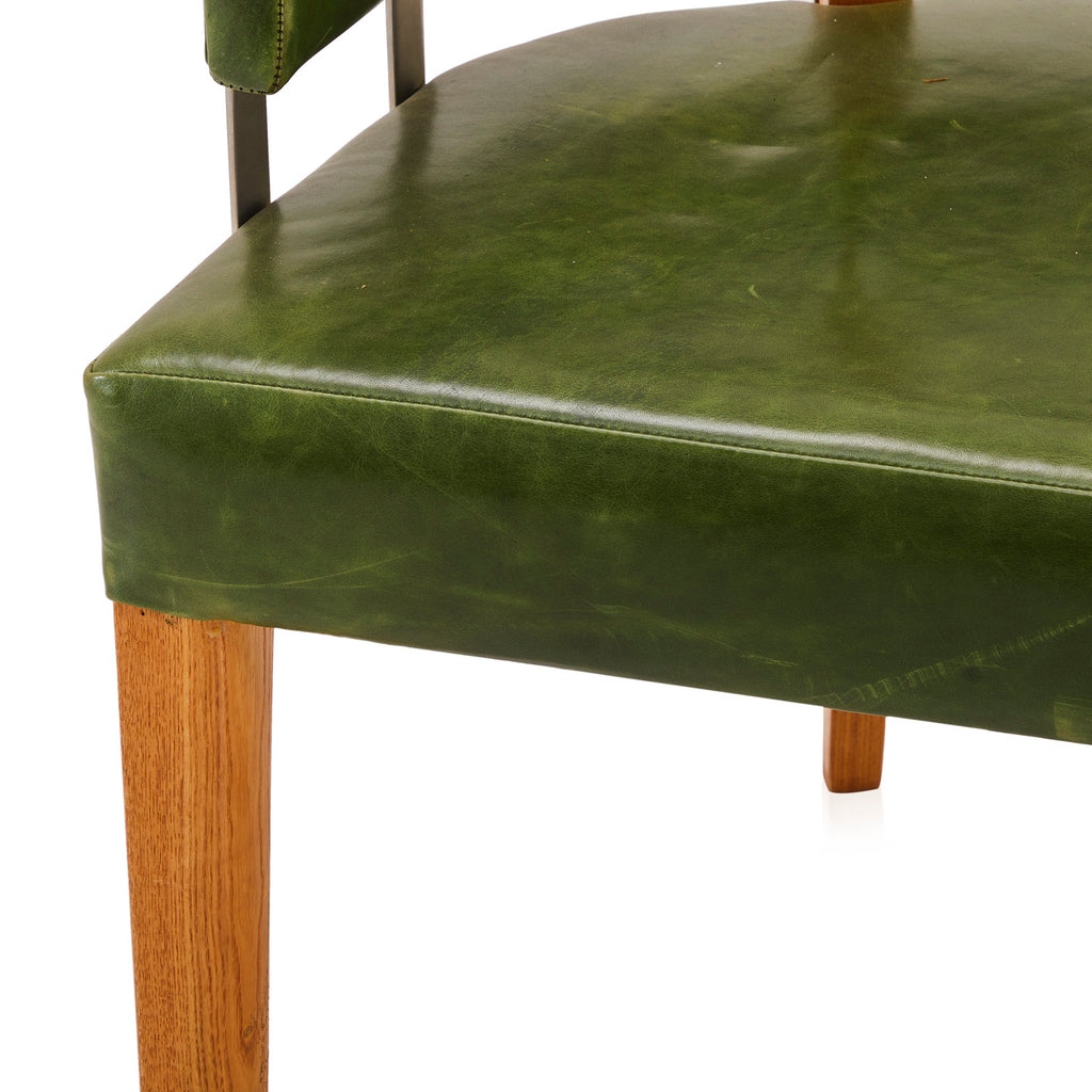 Green Vinyl Segmented Armchair
