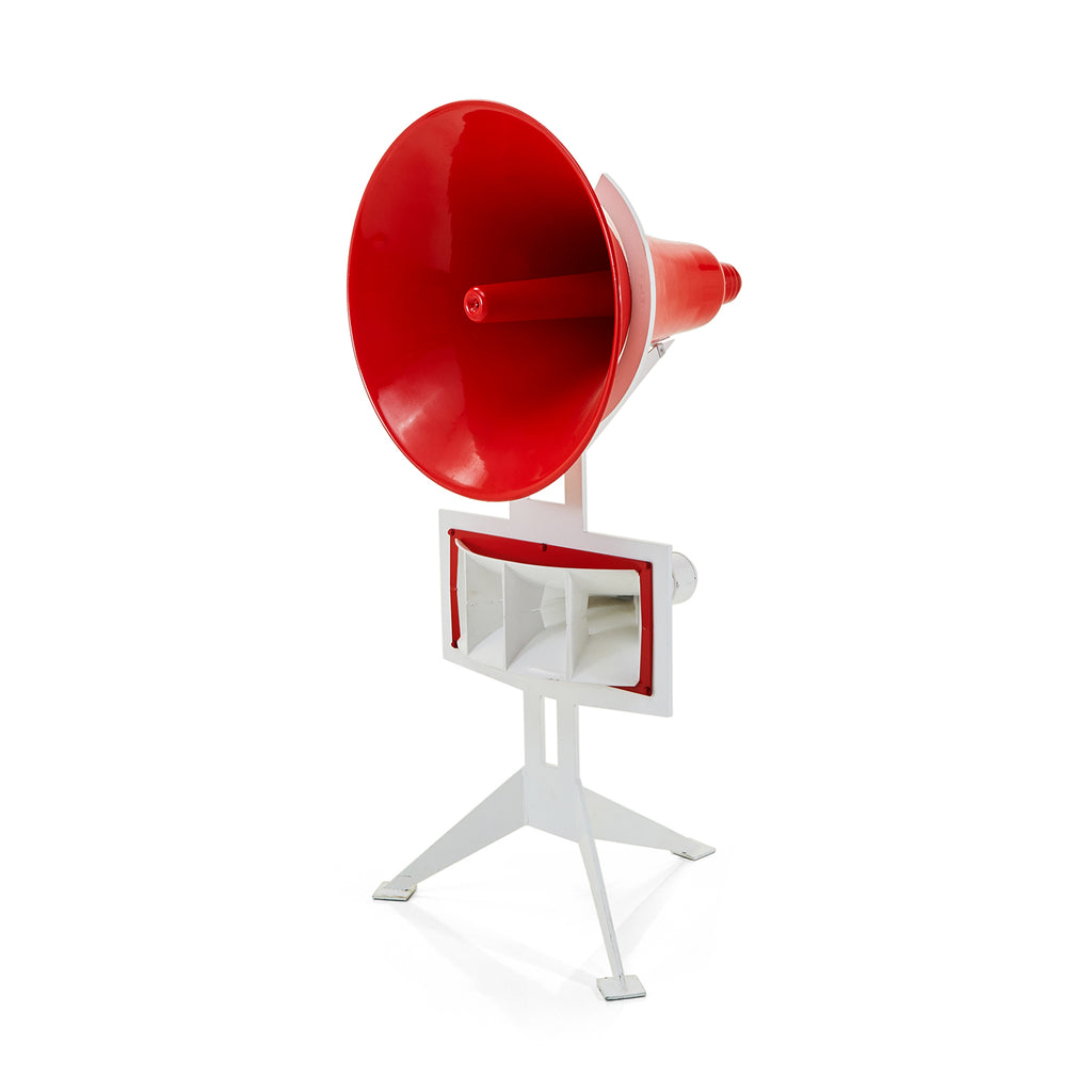 Giant Metal Red & White Standing Loudspeaker