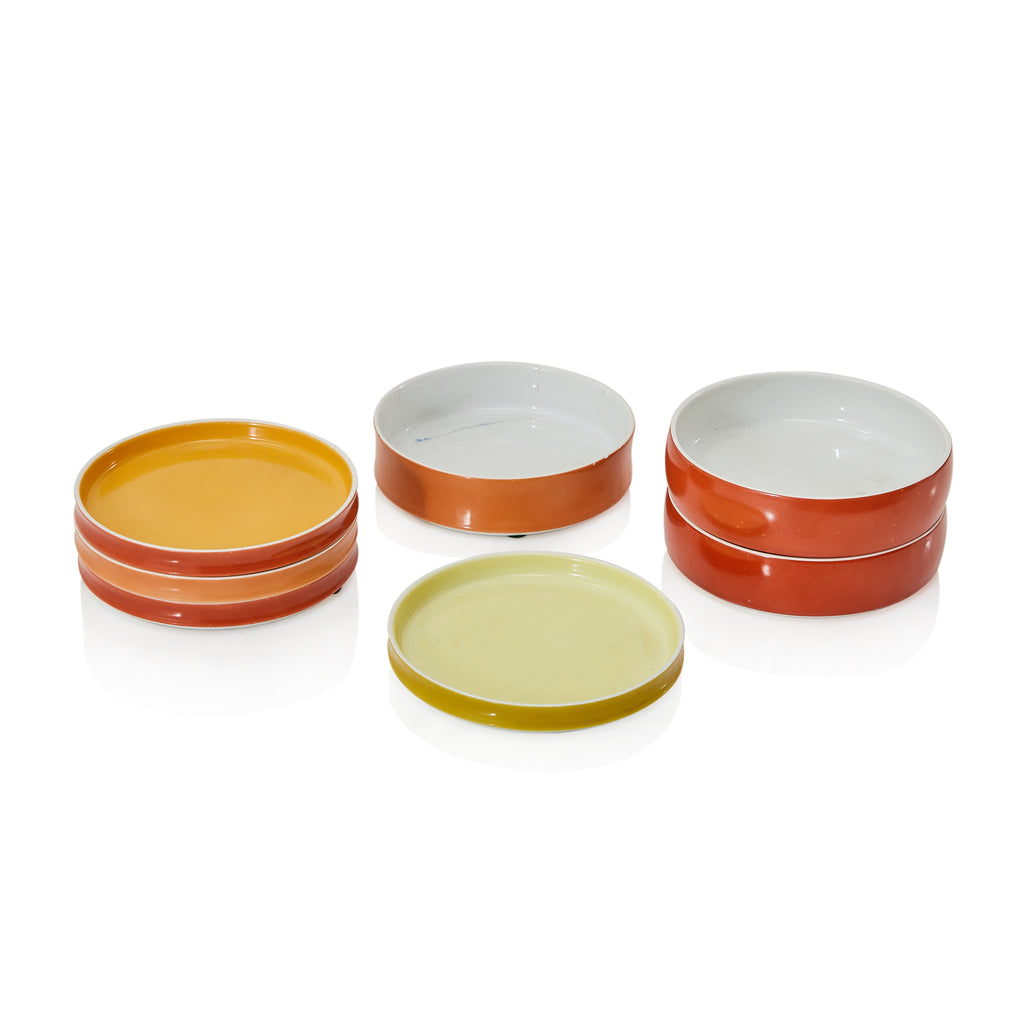 White & Orange Ceramic Plate