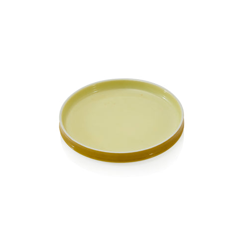 Tan & Yellow Ceramic Plate