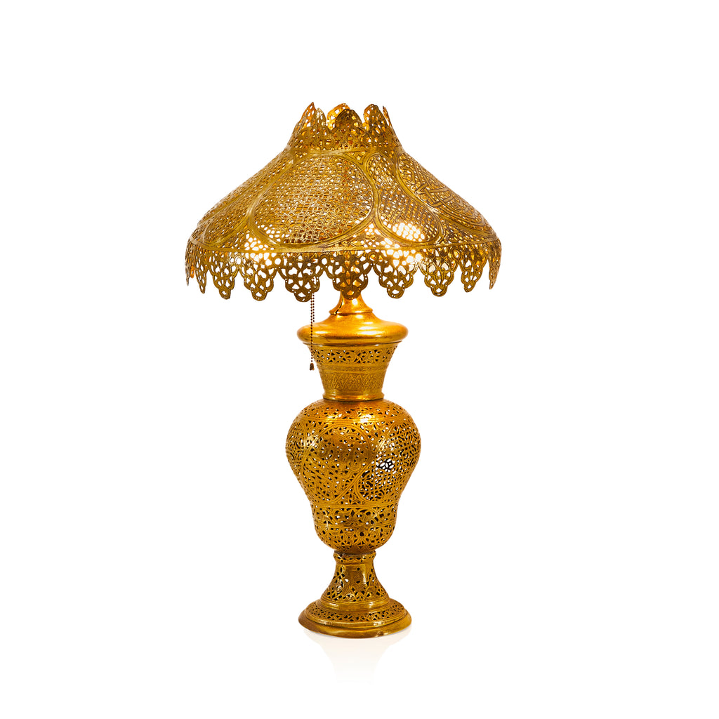 Gold Venetian Metal Table Lamp