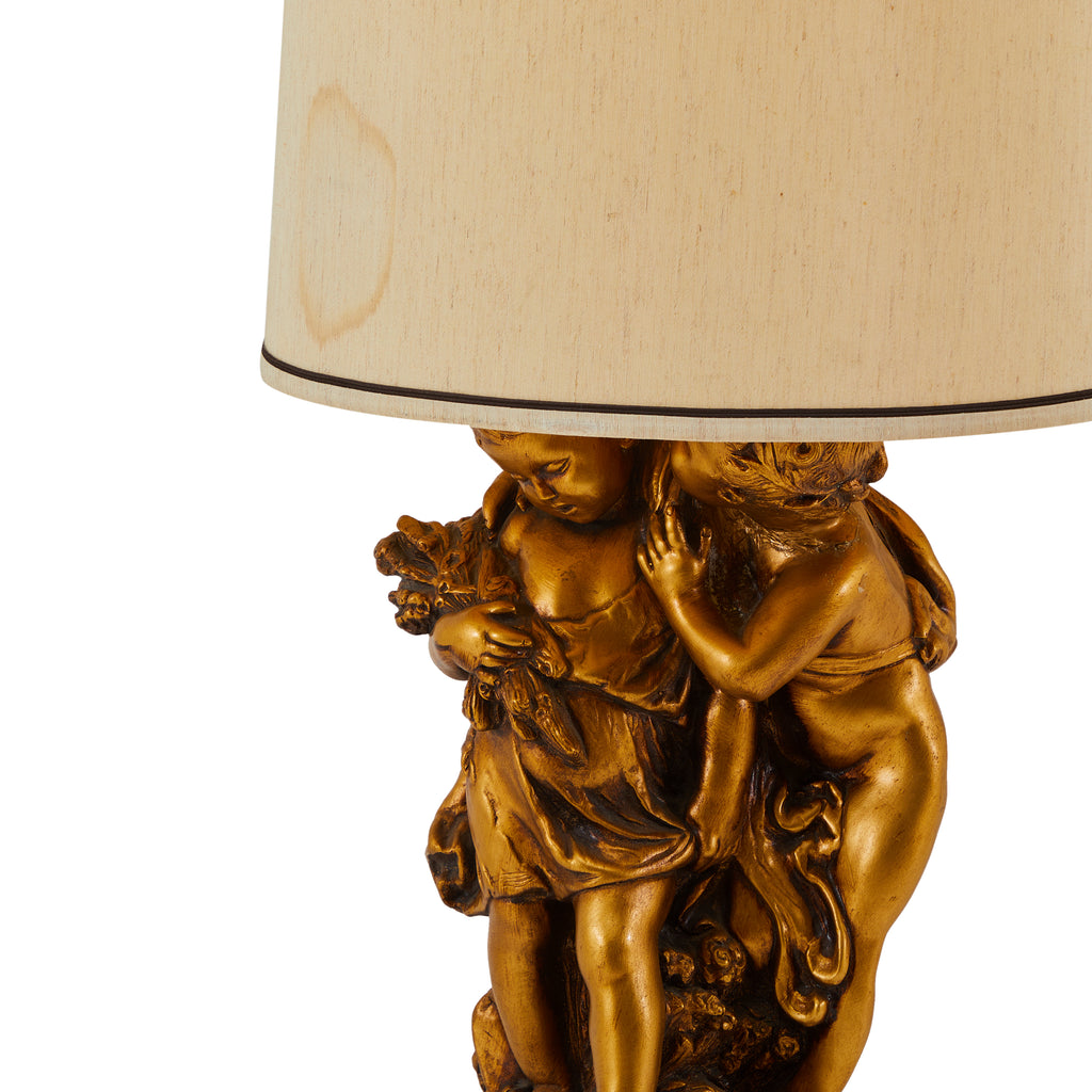 Gold Cupid Table Lamp