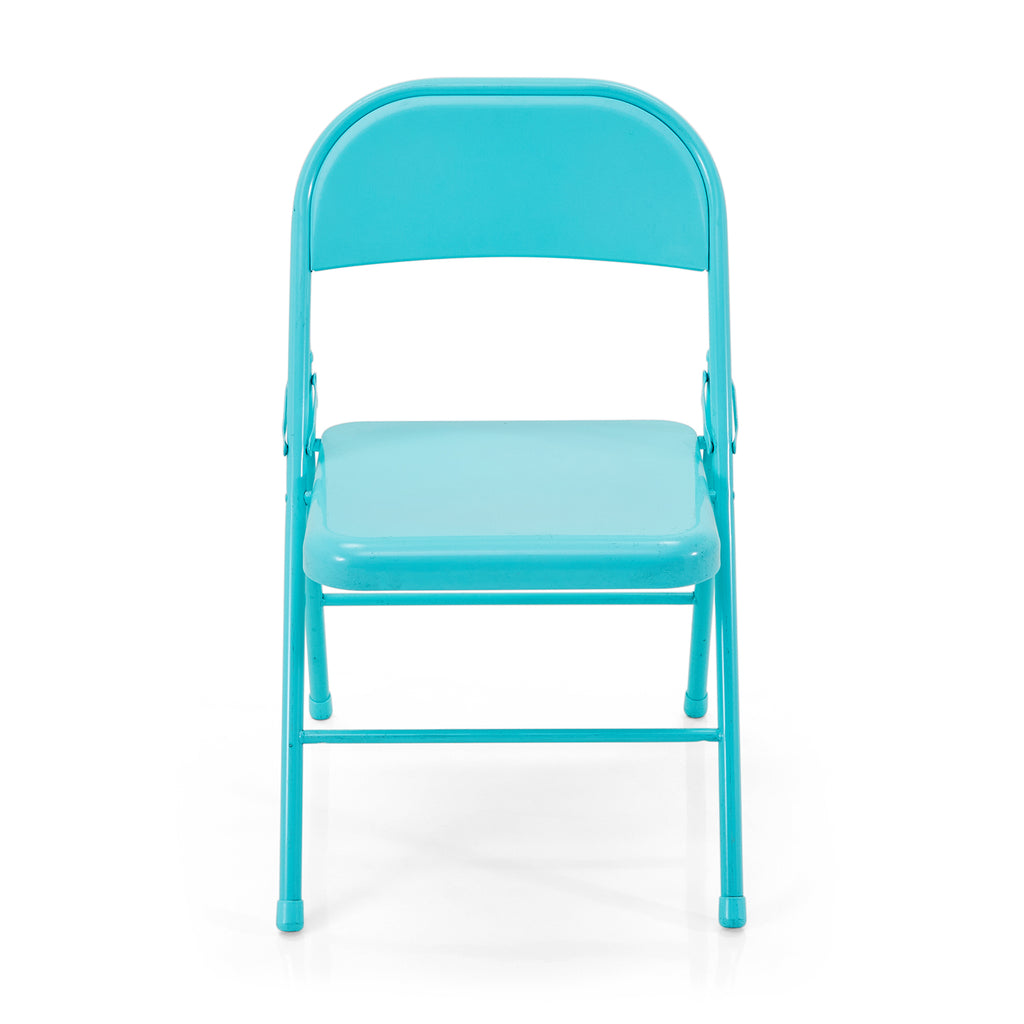 Turquoise Metal Folding Chair