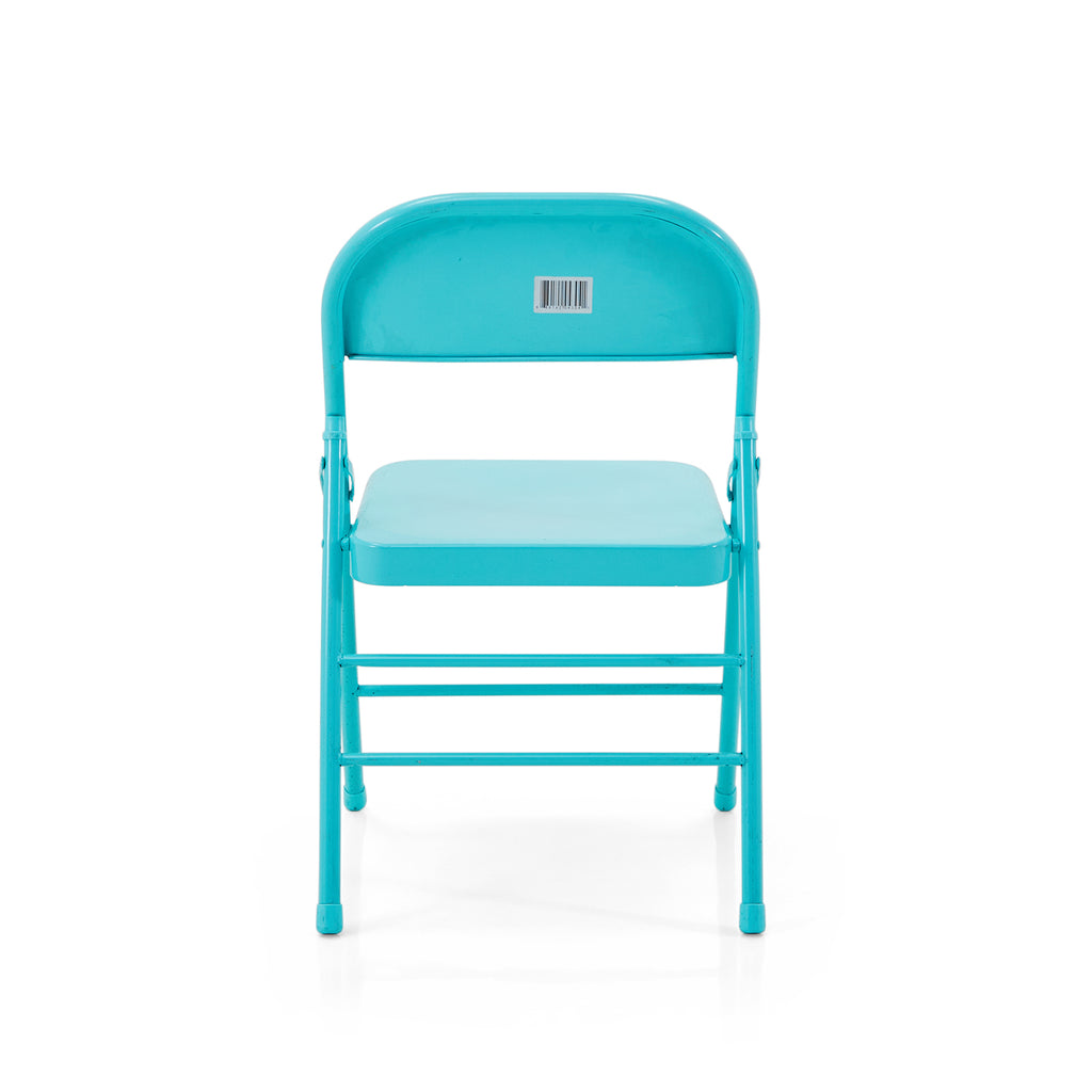 Turquoise Metal Folding Chair