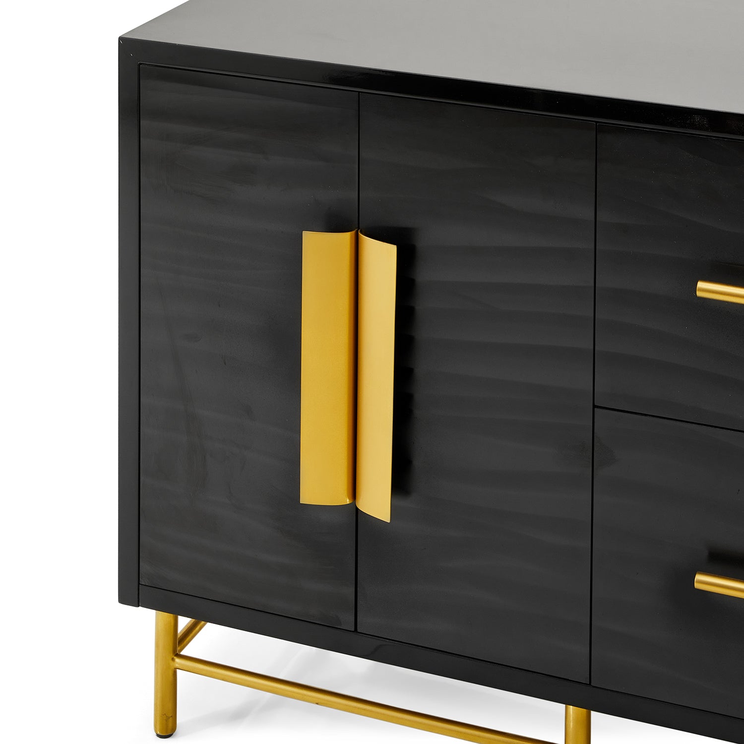Modern Black Credenza