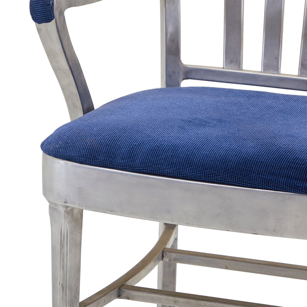 Blue Aluminum Arm Chair