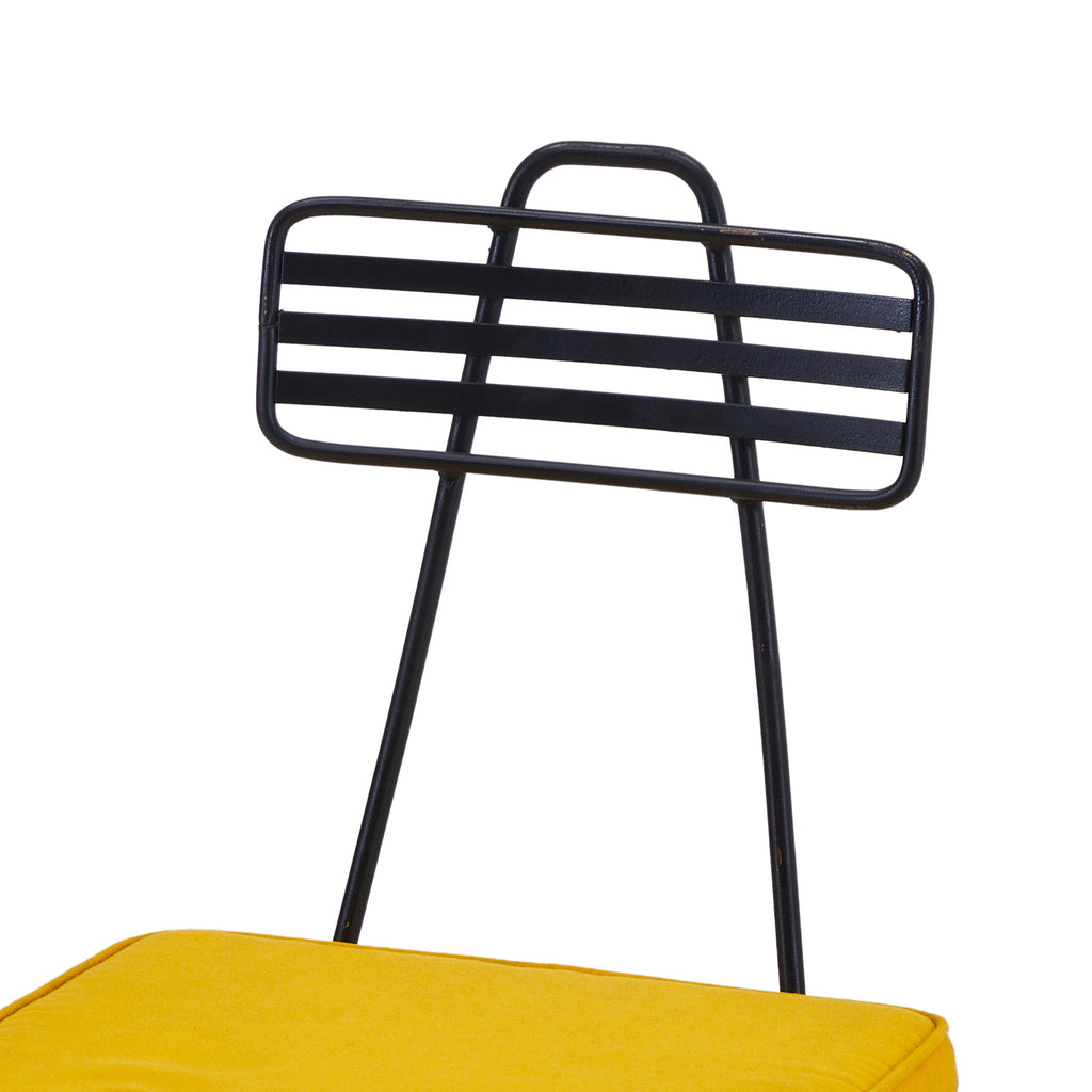 Yellow and Black Outdoor Dining Chair