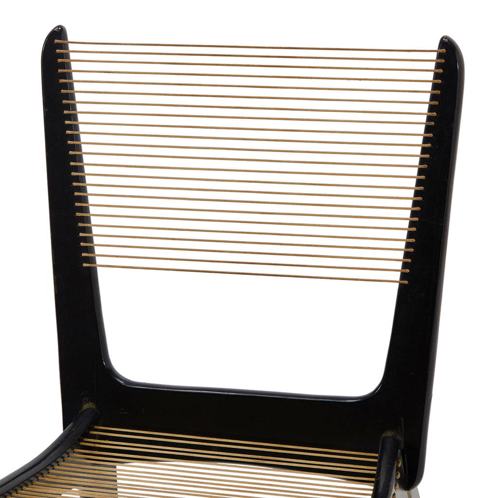 Black & Tan Modern String Side Chair