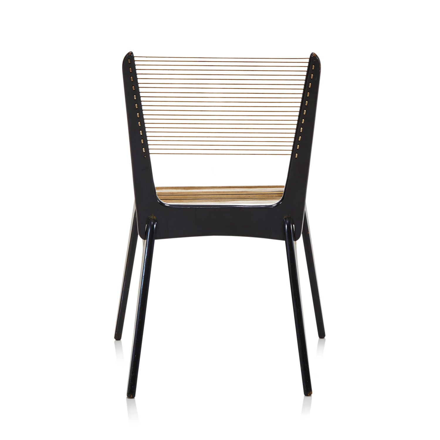Black & Tan Modern String Side Chair - Gil & Roy Props