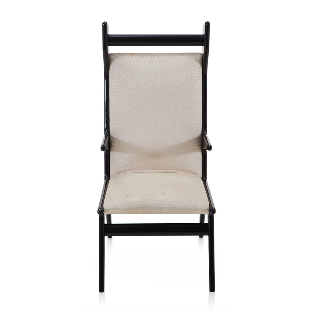 Black & White Italian Wingback Arm Chair