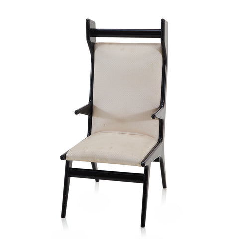 Black & White Italian Wingback Arm Chair