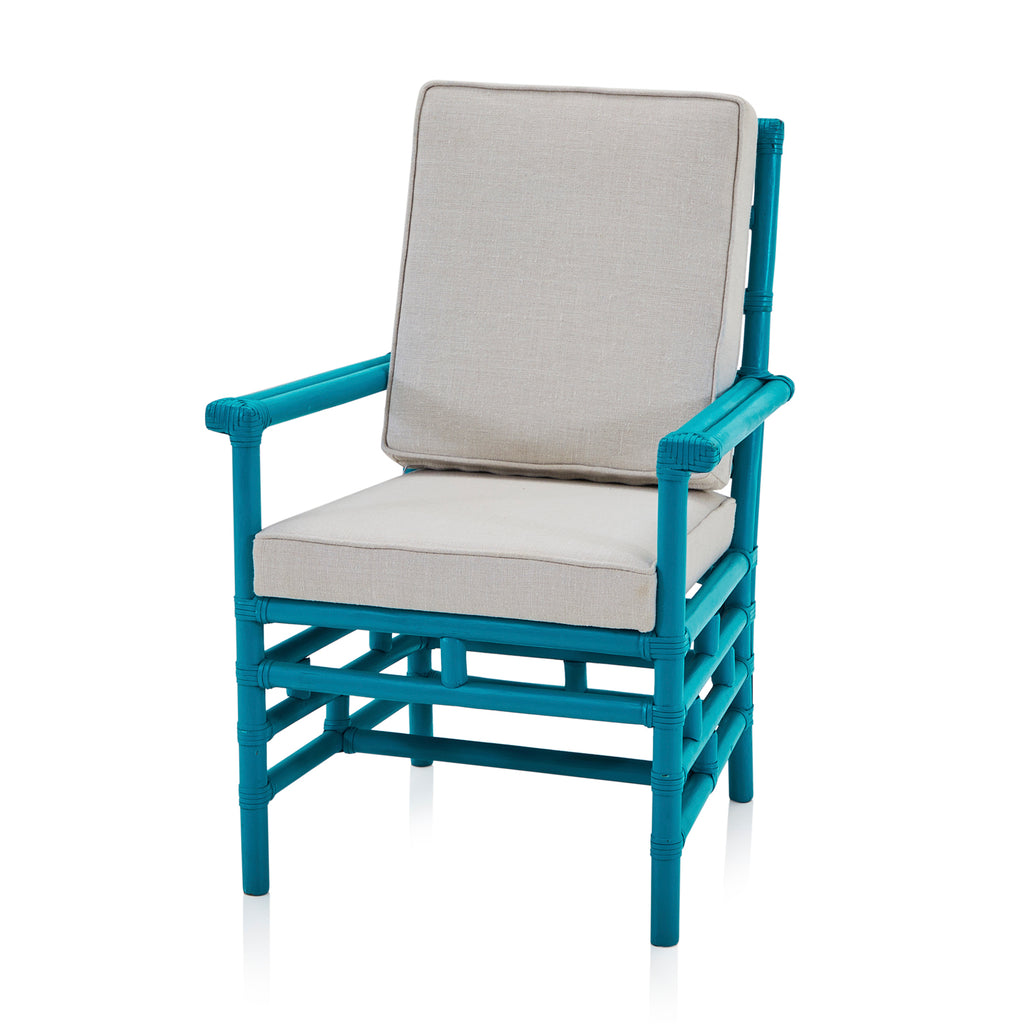 Blue Bamboo Arm Chair