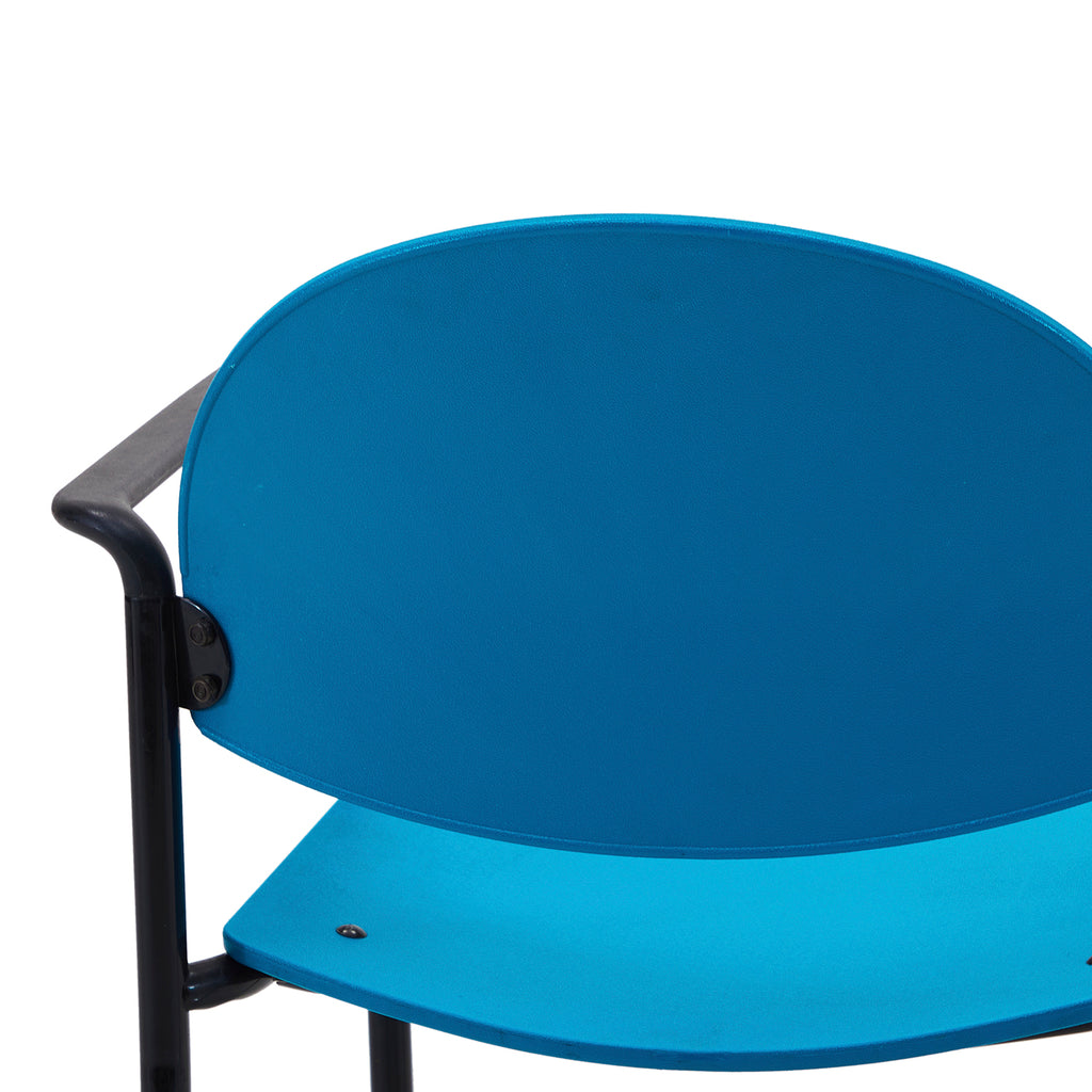 Blue Metal Arm Chair