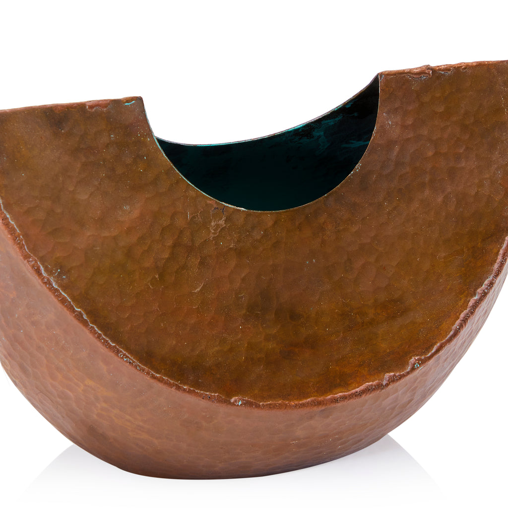 Large Curved Copper Sculpture in Set of Three