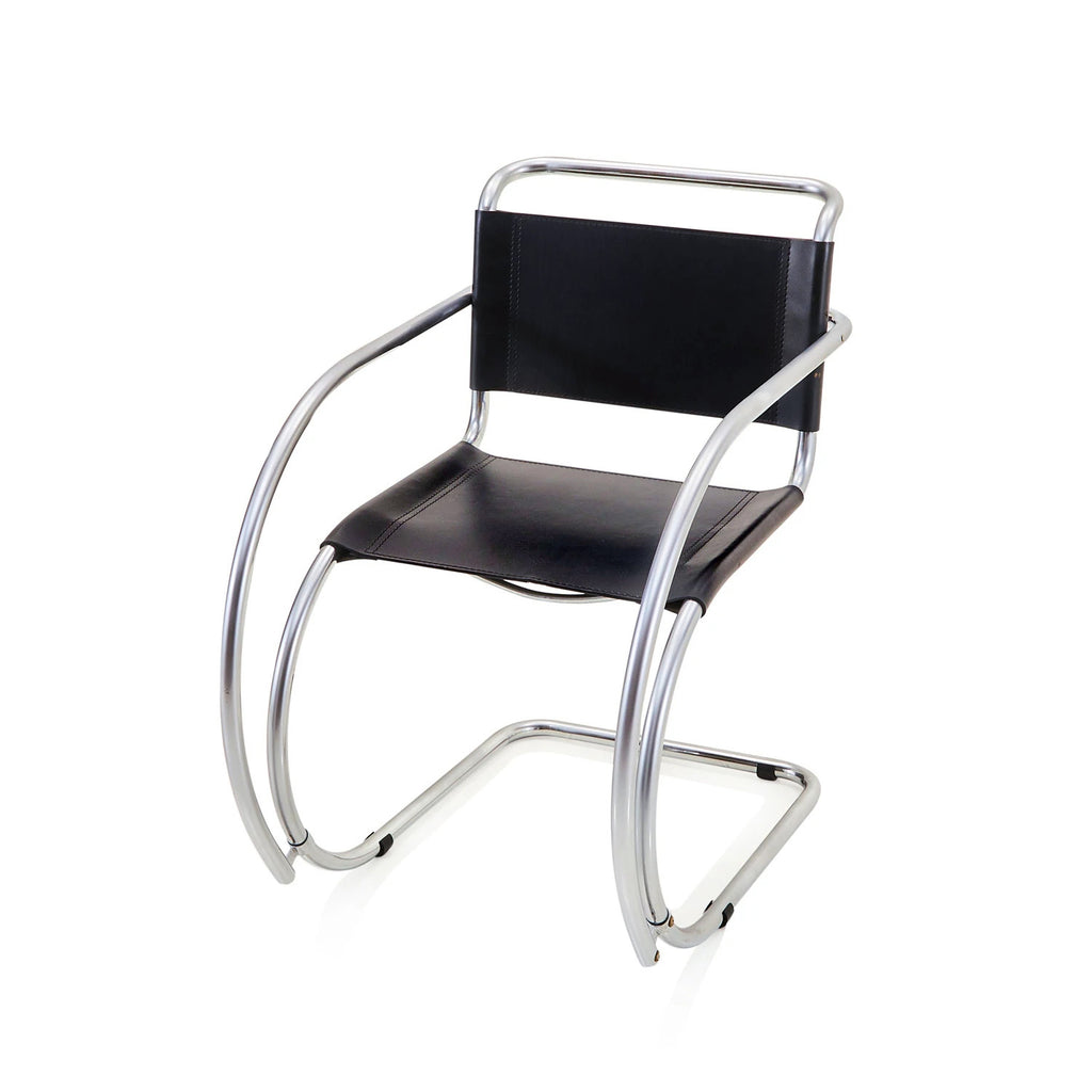 Black MR20 Chrome Arm Chair
