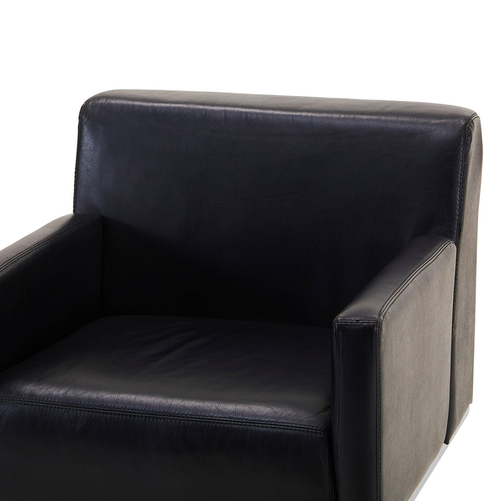 Black Leather Adjustable Lounge Chair