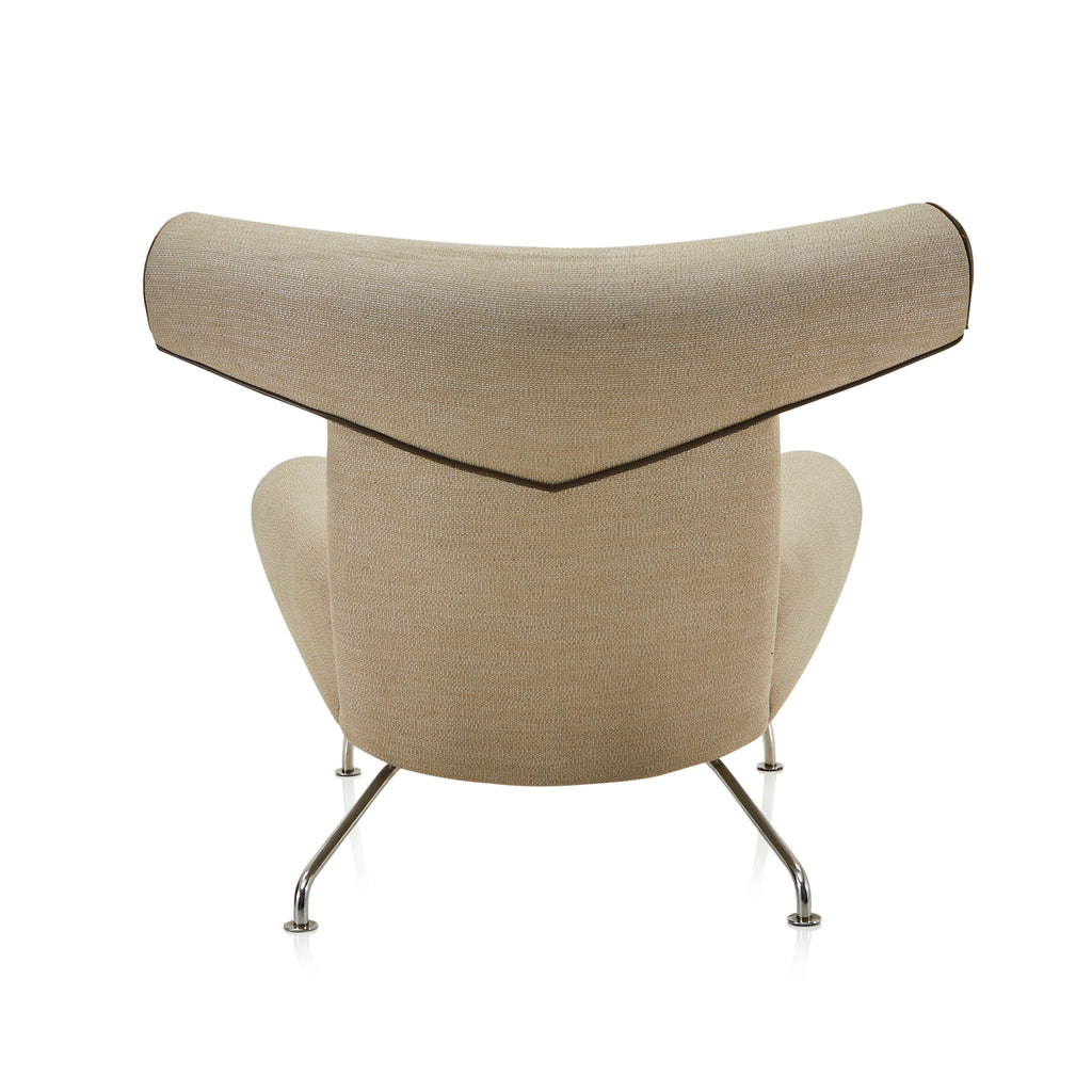 Beige & Brown Ox Lounge Chair