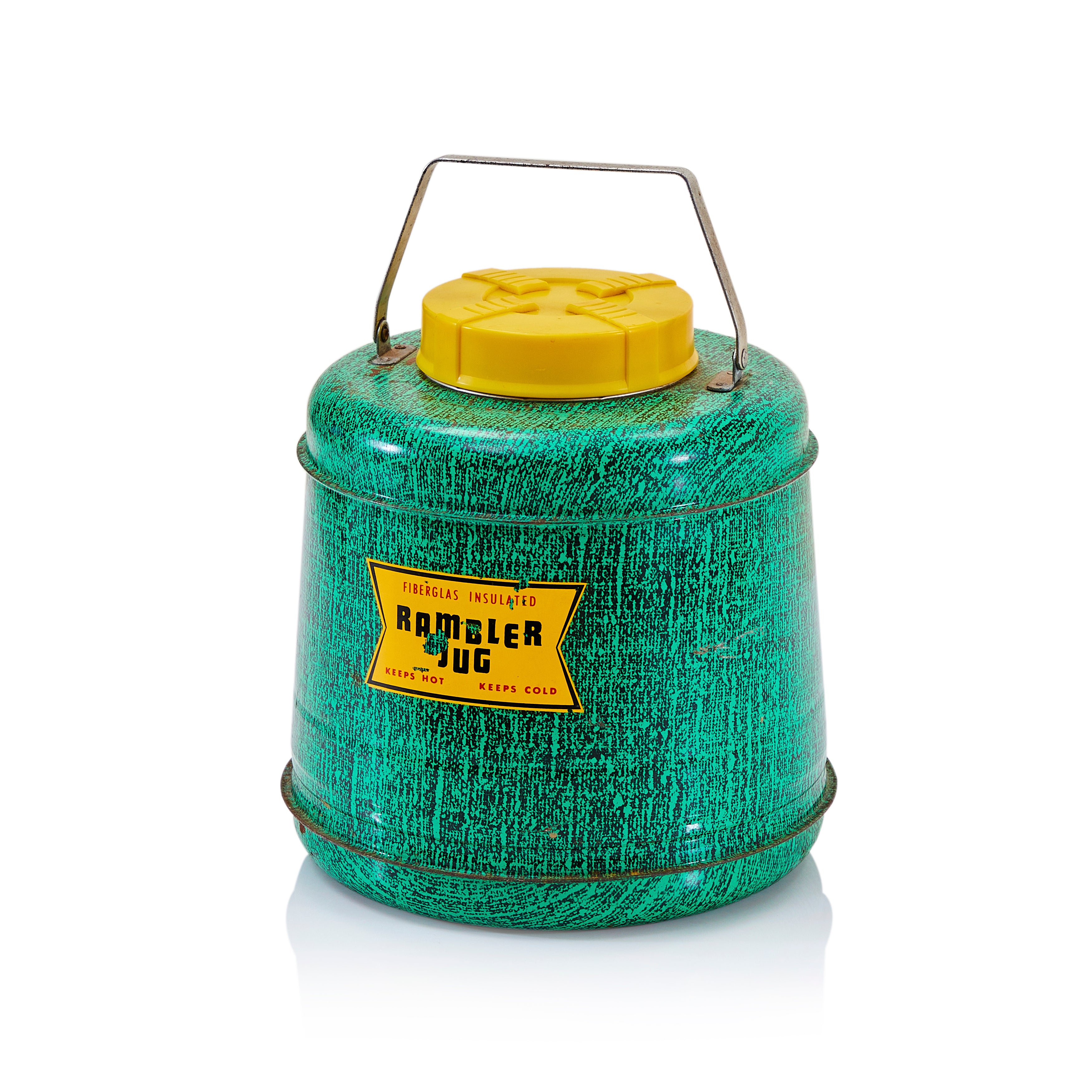 Green and Yellow Vintage Rambler Jug Thermos Gil Roy Props