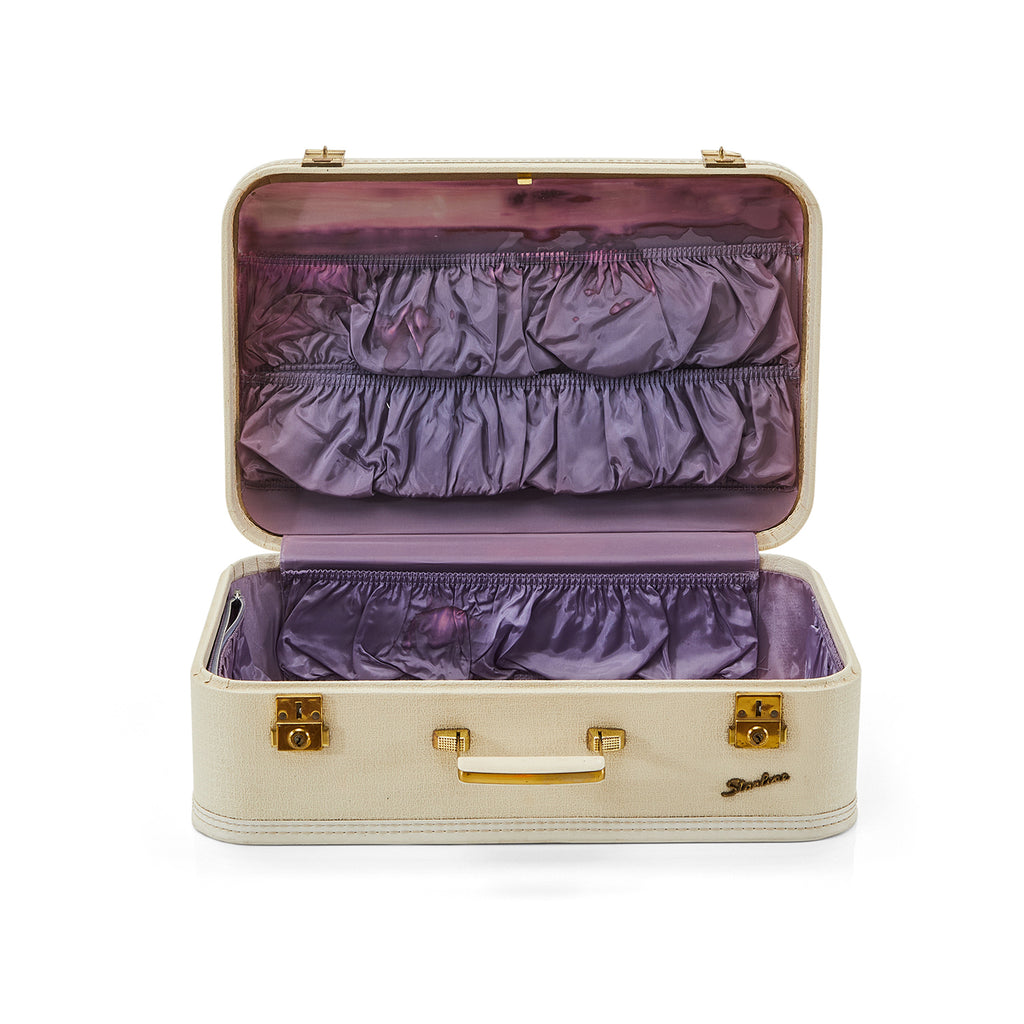 Small White Starline Suitcase