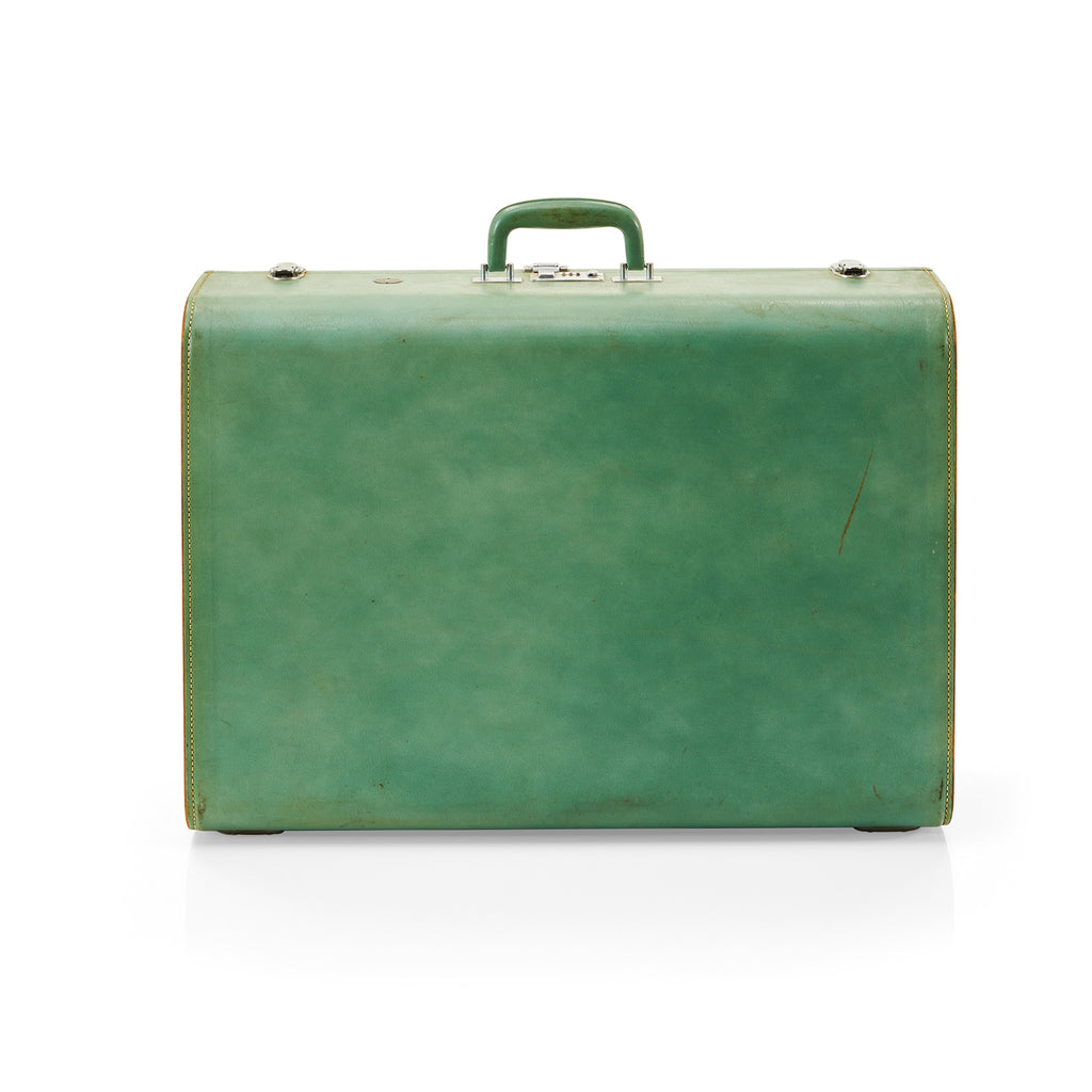 Green Large Leather Suitcase