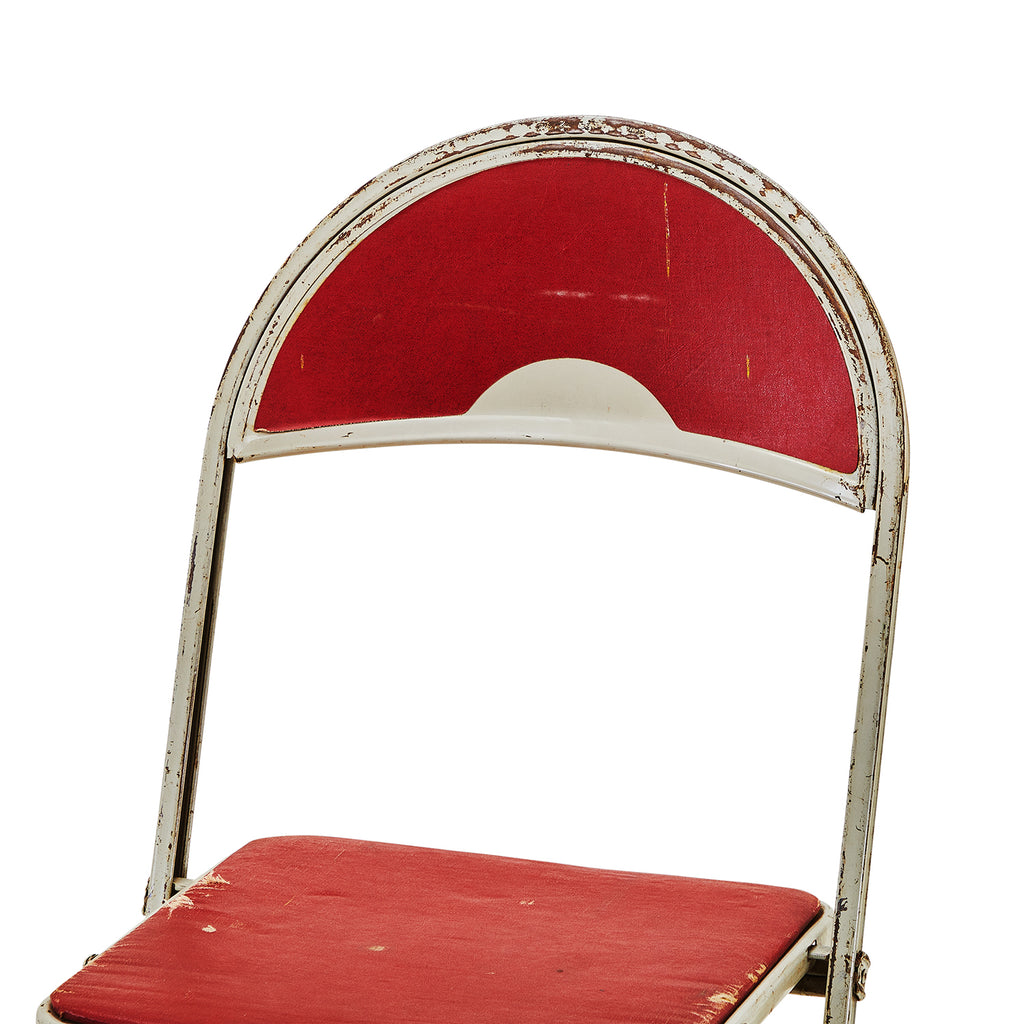 Red Folding Card Table Chair