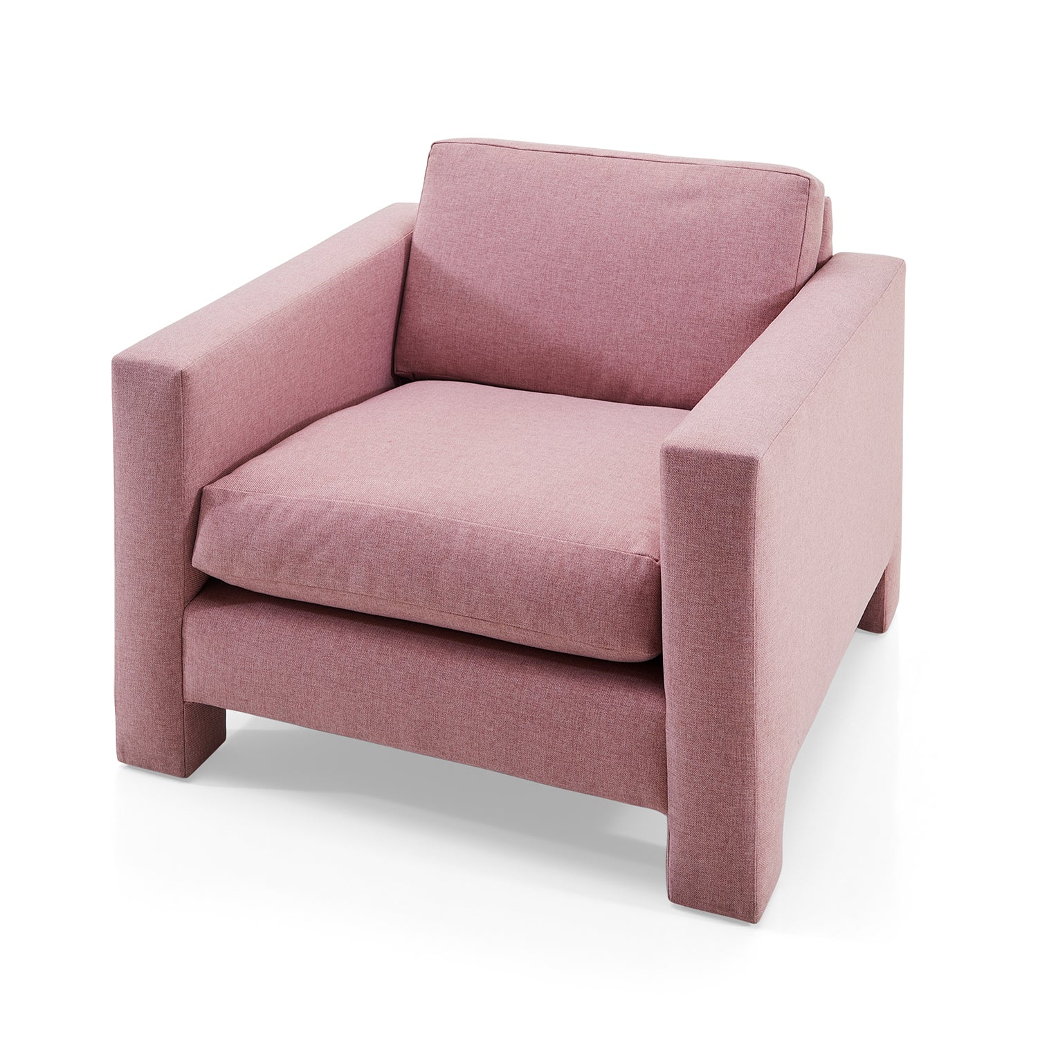 Pink Mauve Square Contemporary Armchair Gil Roy Props