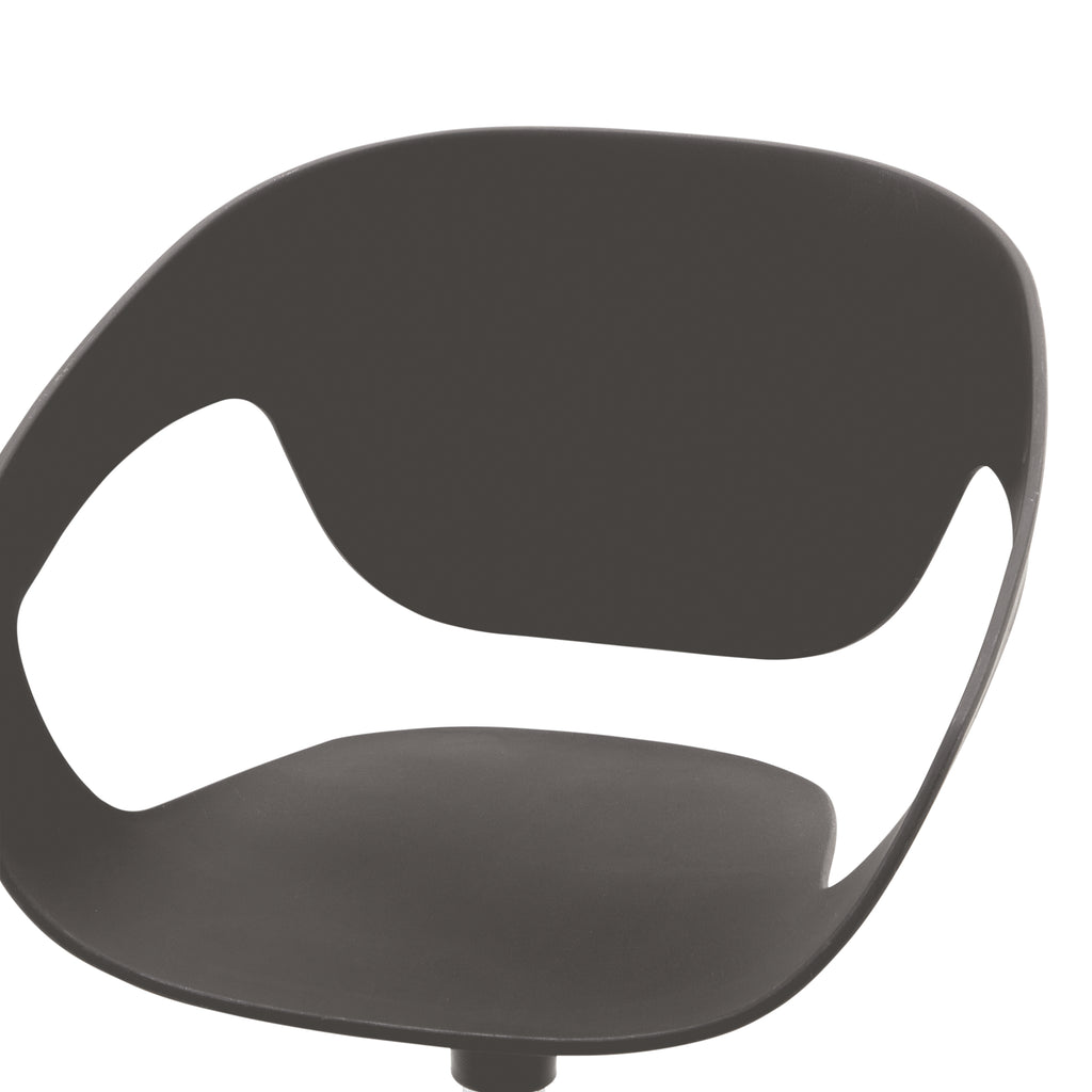 Grey Charcoal Plastic Ribbon Office Chair