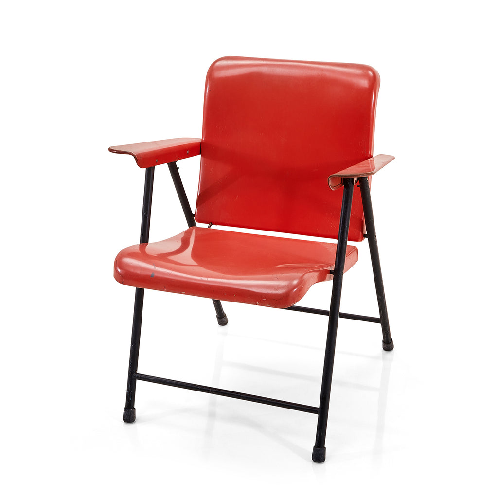 Red Metal Outdoor Chair