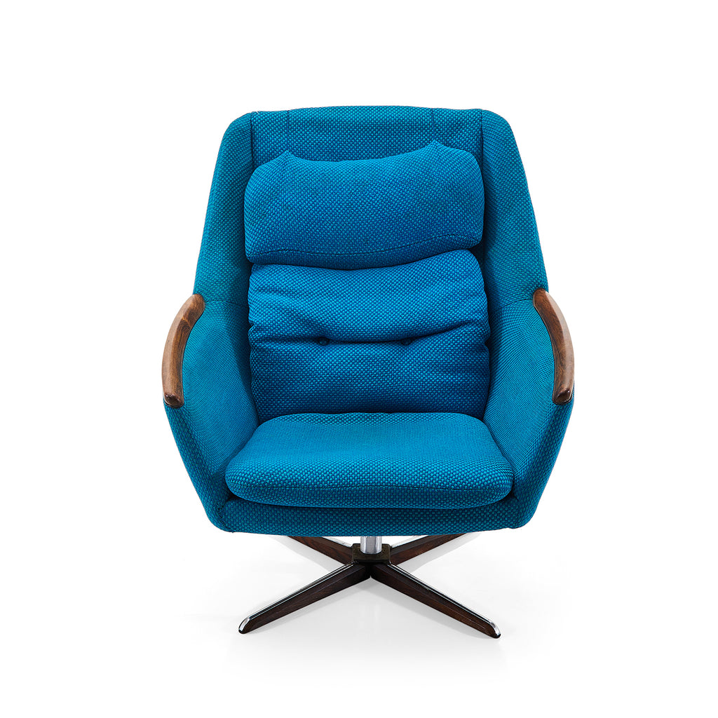 Blue Modern Swivel Lounge Chair