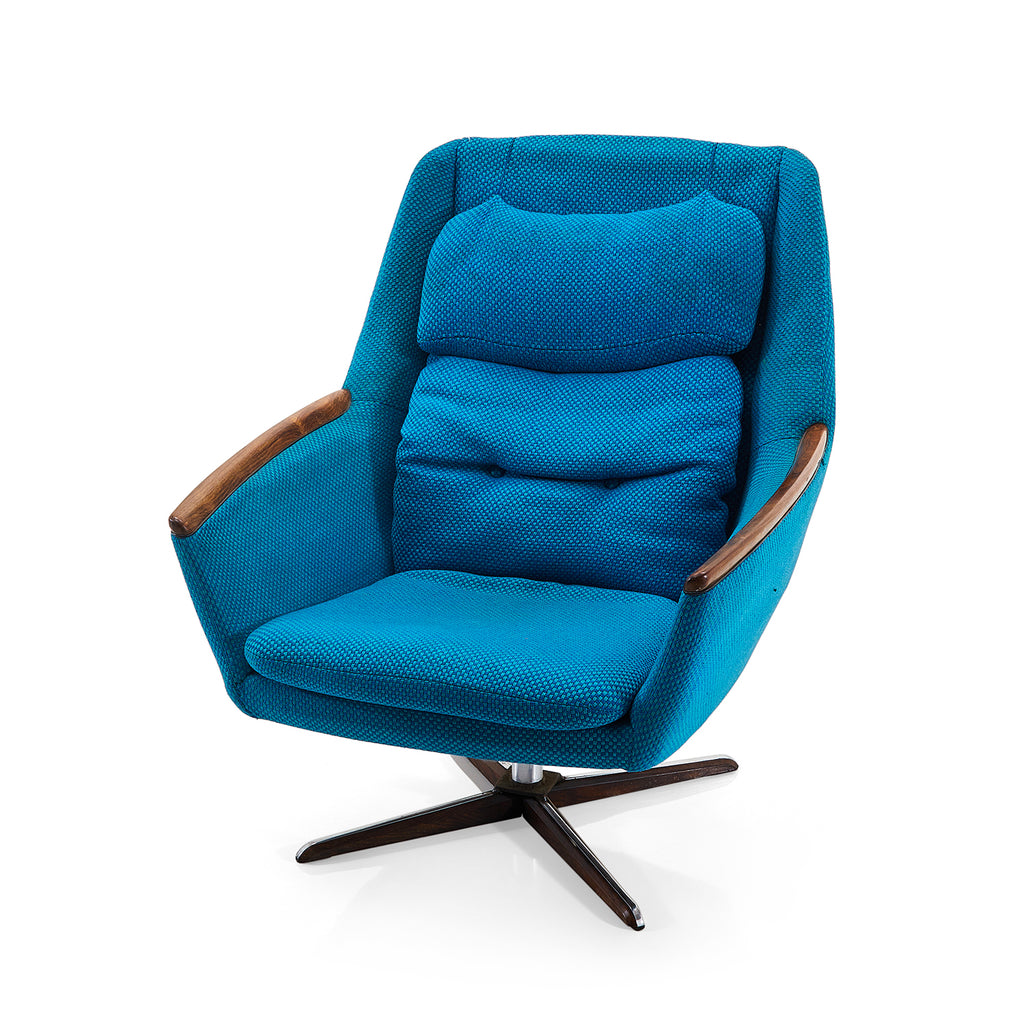 Blue Modern Swivel Lounge Chair