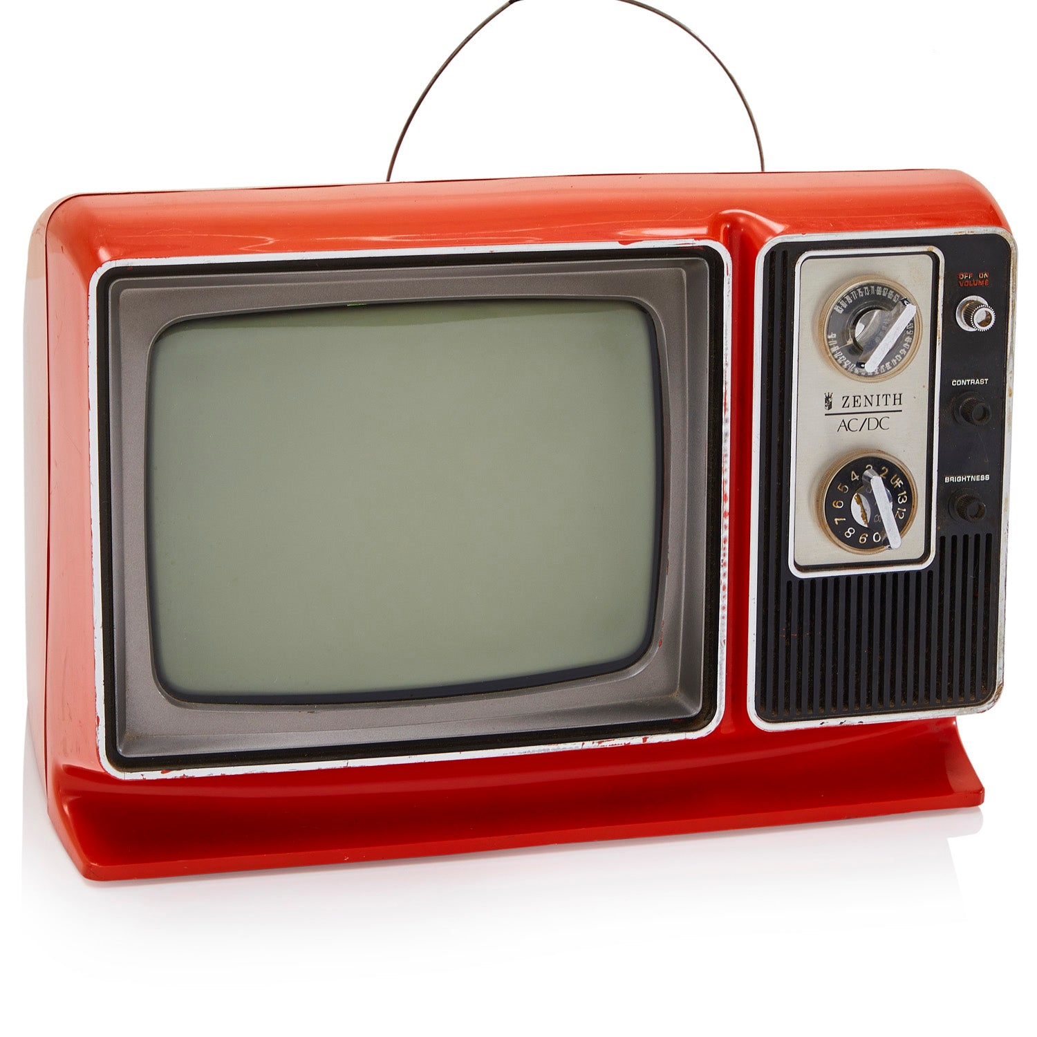 Red Black Vintage Zenith TV Gil Roy Props