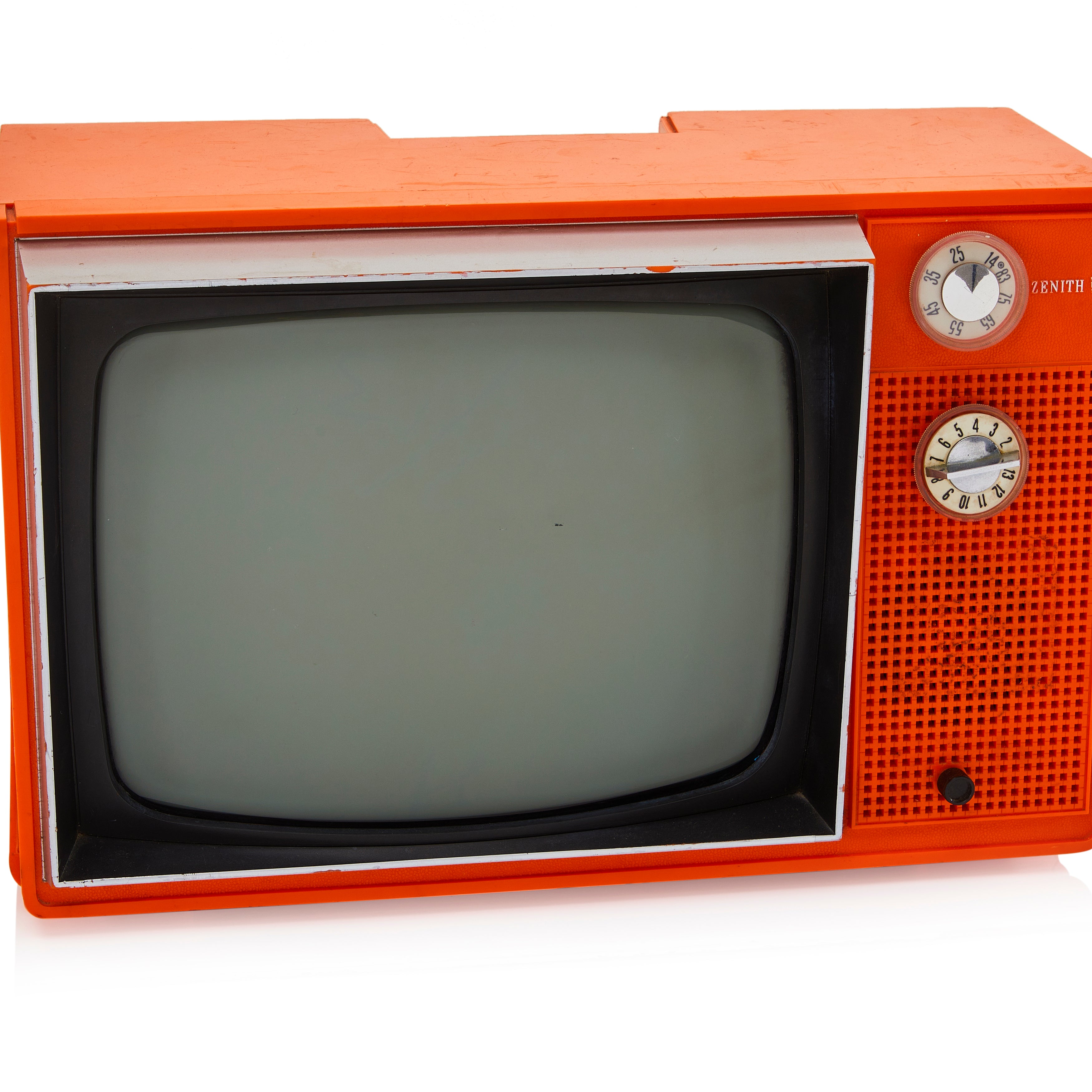 Zenith Bright Orange Television - Gil & Roy Props