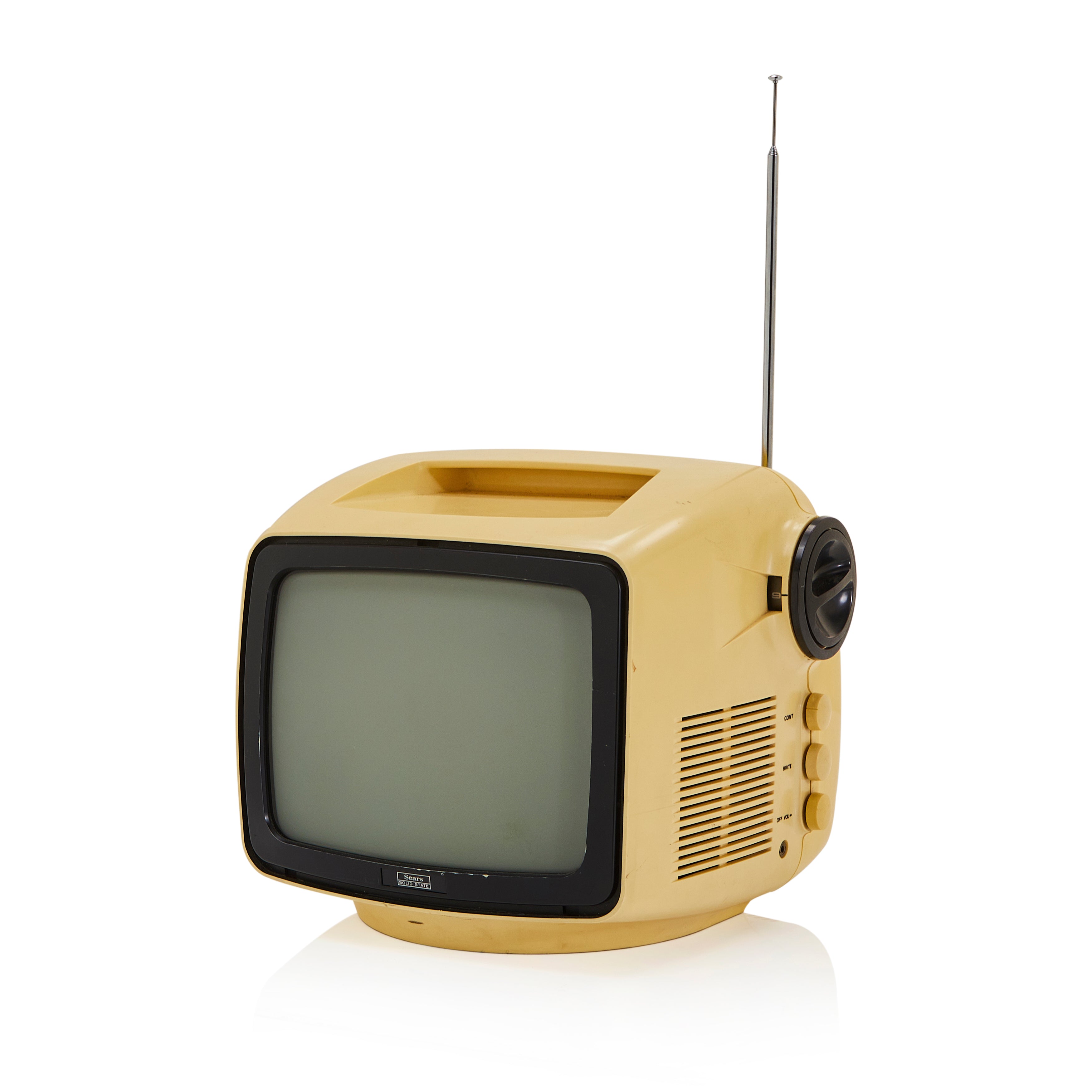 Sears Cream TV with Single Pole Antenna Gil Roy Props